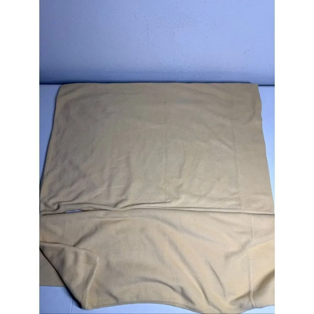 Vintage Berkshire Polar Fleece STANDARD  Fleece Pillowcases Set 2 Yellow Tan